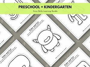 Monster Color and Cut Prek & Kindergarten Worksheets | Fine Motor Skills | ADHD Resources | Preschool Activities | Cutting Practice - Etsy UK