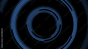 4k Futuristic Hud Target with Computer Data Screen.circle tech interfaces background;news headline business intro screensaver.Target Scanner with Radar Rotation.Head-up Display tunnel.
