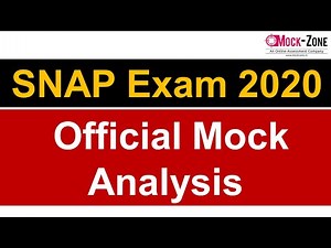 SNAP 2020 || Official Mock Analysis || Key Pointers || Must Watch