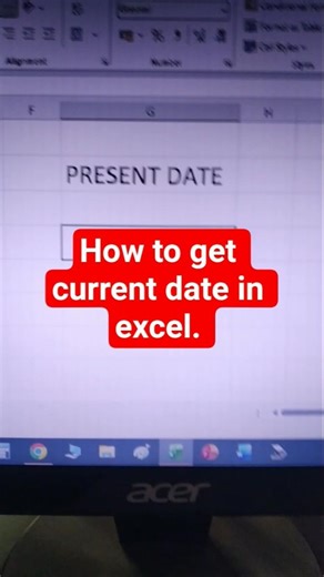 How to get current date in excel. #excel #shortcutkeysofcomputer #viralshorts