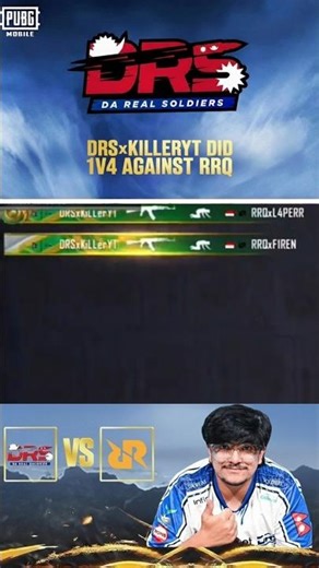 DRSxKILLERYT DID 1V4 AGAINST RRQ 🇮🇩IN NO TIME#DRSGaming#GhostOfTheMountains#onespiritonedream#pubg