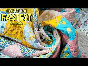 One Shockingly Fast Twin Size Quilt Made With 12 Fat Quarters! Shore Grid is Also Beginner Friendly!