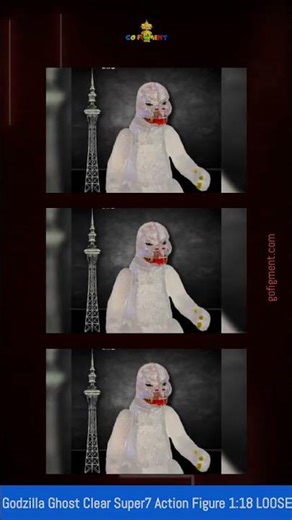 Godzilla Ghost Clear Super7 Action Figure 1:18 LOOSE