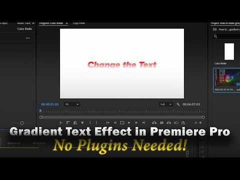 How To Make Gradient Color Text Effect in Adobe Premiere Pro?
