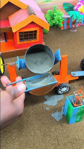 Mini handmade bridge pillar making | diy mini construction project| #short #youtubeshorts