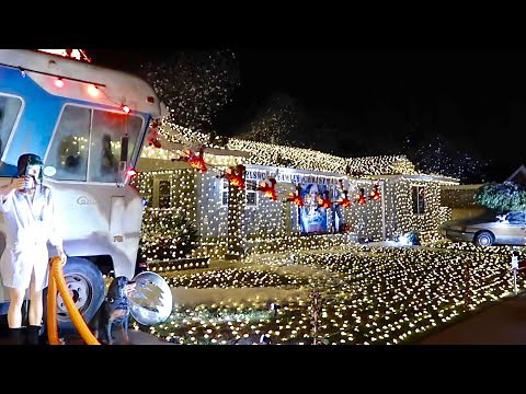 The Christmas Vacation House & Cousin Eddie's RV - Griswold Family Christmas Recreation and Lights