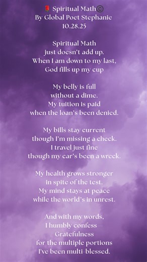 🌹 Spiritual Math©️ By Global Poet Stephanie 10.28.26 | Stephanie Reid
