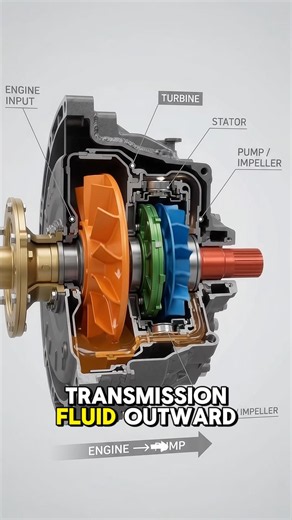 How a Torque Converter Actually Works 🤯⚙️#torque #ai#car #shorts