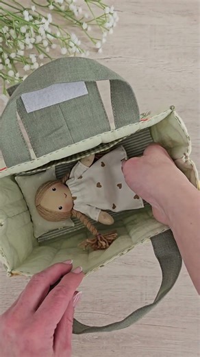 Dollhouse Bag Sewing Pattern | Fabric Dollhouse with Bedding Set (DIY) #sewingpattern