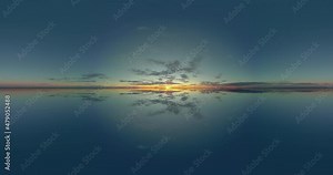 sky 360 equirectangular hdr spherical mirror, panoramic clouds environment map landscape projection. High quality 4k footage