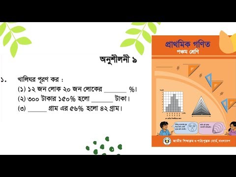 Chapter 09। Class 5 Math। Page 99। শতকরা অধ্যায় ১ নং