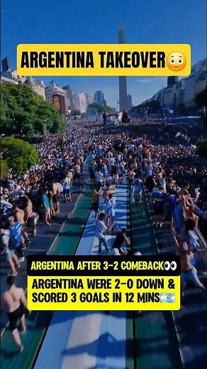 Millions flood city for Argentina WIN😮