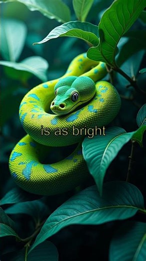 Is This Snake Hiding? 🐍 Amazing Green Tree Python Facts! #animals #nature