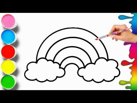 🌈 Easy Rainbow Drawing For Kids | How To Draw A Rainbow | Step by Step Rainbow Drawing Tutorial 🌈