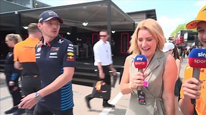 'He won't let me go!!' | Max Verstappen interrupts Lando Norris interview