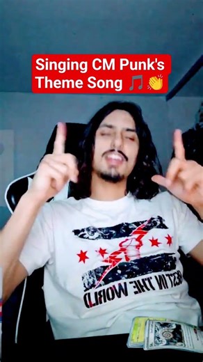 Singing CM Punk's Theme Song 🎵👏 #wwe #cmpunk #romanreigns #wweraw #shorts