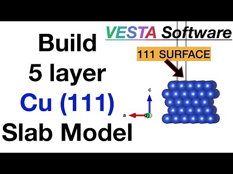 Build 5 layer Copper slab in VESTA (111 surface)