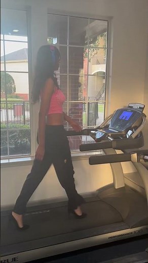 Model Practicing Runway Walk On Treadmill | With High Heels