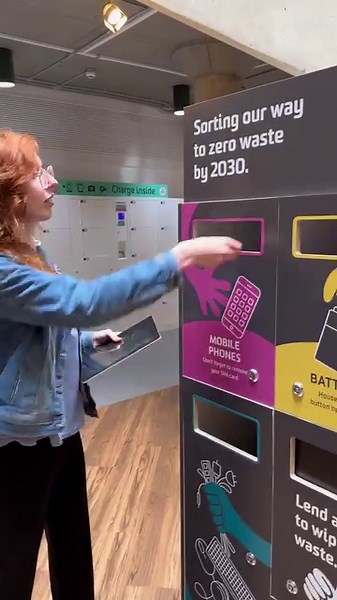 10K views · 45 reactions | The bin isn't the end for your dead phone or laptop! Did you know Deakin's Waurn Ponds Campus has a Resource Recovery Wall, where you can give your old tech and batteries a new lease on life away landfill  #ewaste #deakin #sustainability | Deakin University | Facebook