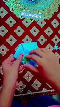 mini wallet made out of paper 💵💵#wallet #diycrafts