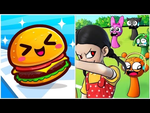 Food Run Vs Sprunky Suvivale Gameplay Walkthrough Android iOS | Satisfying ASMR Most