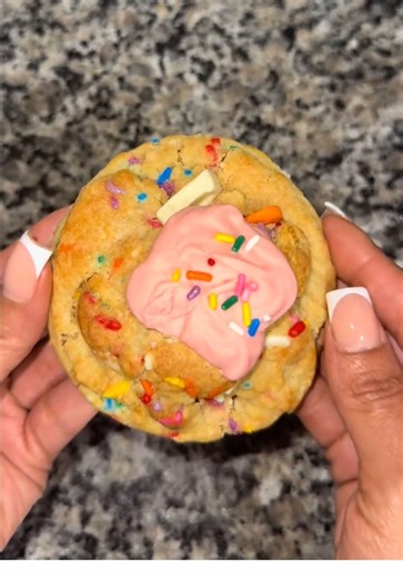 Birthday cake cookies in the making 🎂🍪 I had to share the process because watching cookie dough turn into something this good is always satisfying. Swipe through the pictures to see how they came together. Now be honest… are you grabbing one or the whole box? 👀✨ Tell me in the comments! #sweetamoretreats #C#CookieTokB#BakingFromScratchBakersOfTikTok