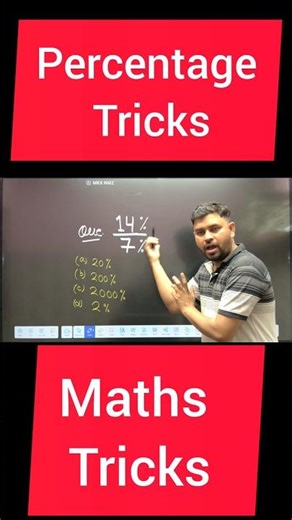 Percentage Problems Shortcut Tricks | Maths for SSC, Bank, Railway | #MathsShorts #maths #viralvideo