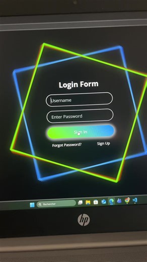 Login Form HTML CSS 🔥🔥 #coding #animated #fyp #htmlcss #developpementpersonnel