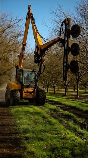 This machine cuts trees in seconds! Industrial garden pruning in action 🌳⚙️