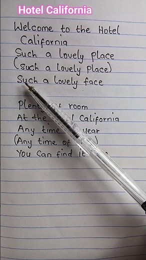 hotel california song by eagles#hotelcalifornia#eagles #lyrics #song