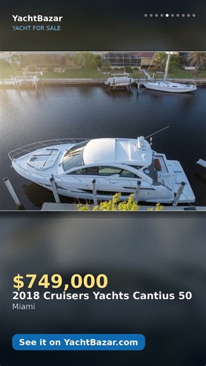 $749k | Miami — 2018 Cruisers Yachts Cantius 50