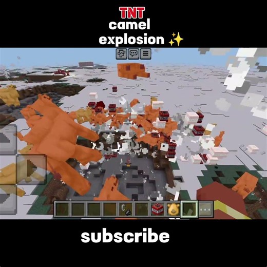 Minecraft camel TNT explosion ✨ #shorts #minecraft
