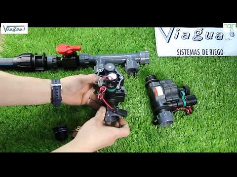 Instalación de 2 electroválvulas de riego automatico, montaje sin teflón ni cáñamo.