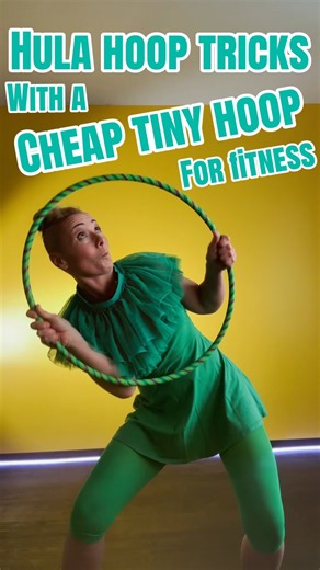 Only got a Tiny hula hoop? Fun tricks you can try for fitness #hulahoop