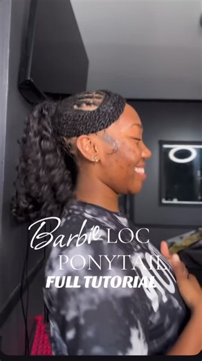 Chicago Hybrid Stylist on Instagram: "BARBIE LOC PONYTAIL ✨… Thanks to the viral video, I made a promise to give your guys the FULL TUTORIAL of how I constructed the BARBIE LOC PONYTAIL…. Here is go!! In Fact, you guys love that you made it one of my most viral Hair style!! And Ive been inspired to being the Party to a State near you ￼IF YOU WANT ME TO VISIT YOUR STATE FOR ANYONE OF THESE HAIRSTYLES — Comment: Hashtag #COMEHERE And what state you live TikTok : JoyCreations_ Instagram: _JoyCreati