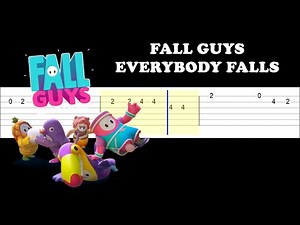 Fall Guys Ultimate Knockout - Everybody Falls (Easy Guitar Tabs Tutorial)
