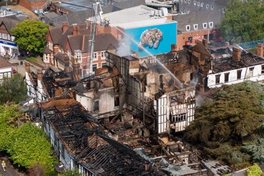 Two girls arrested after historic West Midlands hotel destroyed in suspected arson attack