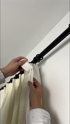 Struggling with Curtains? Try This! 🪝 10s Adjustment Hook Tutorial #homedecor