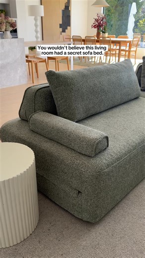 79K views | Walk into my living room and you’d never guess there’s a full bed hiding inside. Not the lumpy, bar-in-your-back kind… the first sofa bed designed for sleeping. All comfort, no compromise. | Lifely Home | Facebook