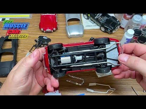 Monogram 1966 Shelby 427 Street Cobra #3 modifying exhaust and changing wheels