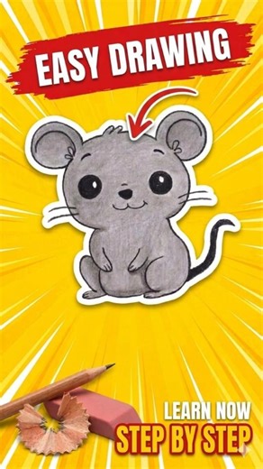Cute Mouse Sketch 🐭 Step by Step #shorts #mouse