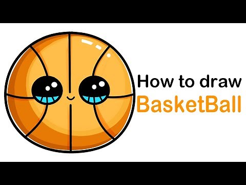 How to draw a cute basketball easy step by step drawing