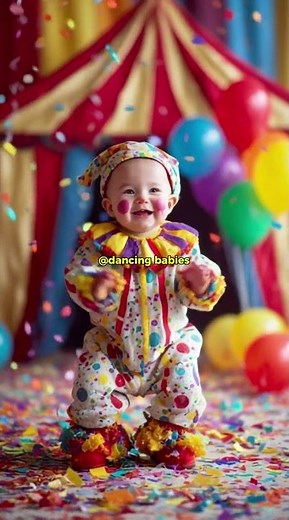Happy clown baby show 🎪🤡#FunnyBaby #CircusMood