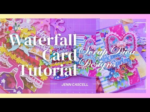 Loaded Pocket With Waterfall Card Die Set Tutorial for Scrap Diva Designs ‪@ScrapDiva29‬