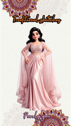 part 3 Traditional sketches ideas!​✨ Disney Princess in Desi Avatar | Traditional Sketches #shorts