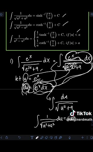 Integrales que Producen Funciones Hiperbólicas Inversas