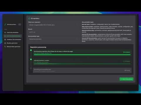 Turn repositories intodocumentationautomatically