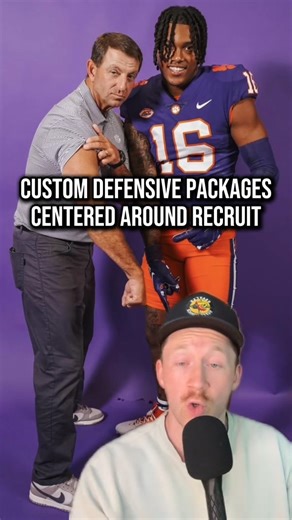 Clemson created custom defensive packages for this 1 recruit 😳 Via: Rivals #football #cfb #collegefootball | Adampfaris