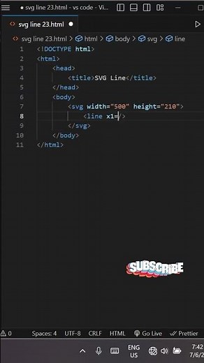 🧑🏻‍💻 Creating SVG Vertical Line | Html Css #html #shorts #trending