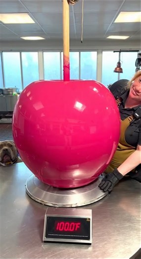 World’s Biggest Hot Pink Candy Apple 🍭🔥 #Shorts”